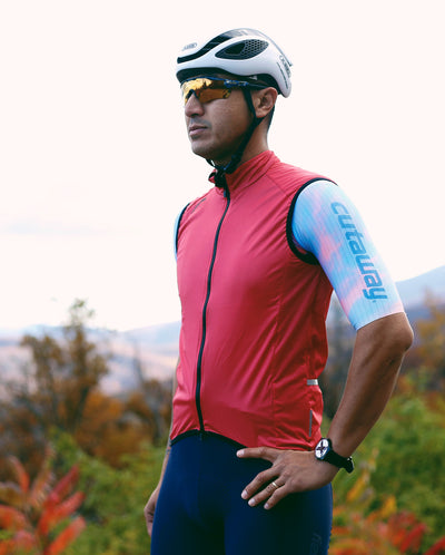 Afton Lite Packable Wind Vest - Garnet Red