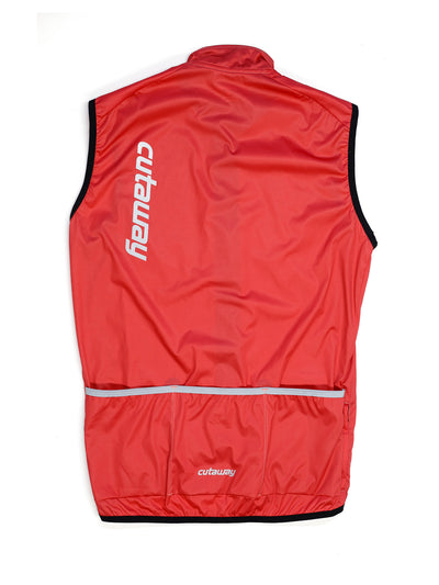 Afton Lite Packable Wind Vest - Garnet Red