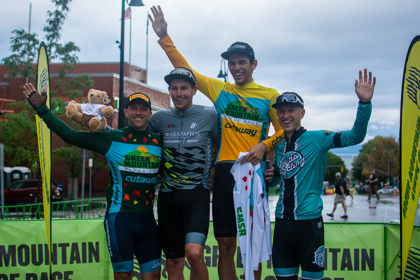 Wearing yellow going in to Burlington was a bit emotional. A lot of family and friends were in town to see us race as most of our races are far away. The Burlington Criterium is also one of my favorites.
