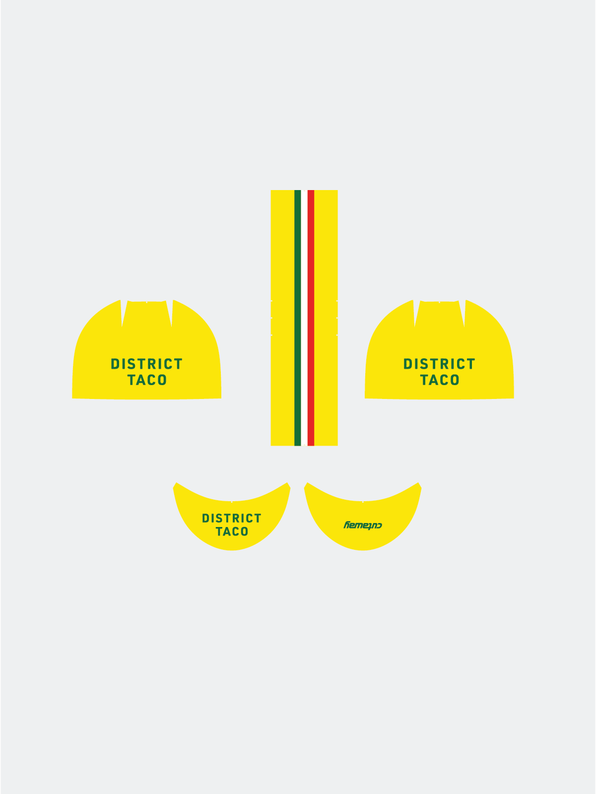 District Taco 3 Panel Cycling Cap