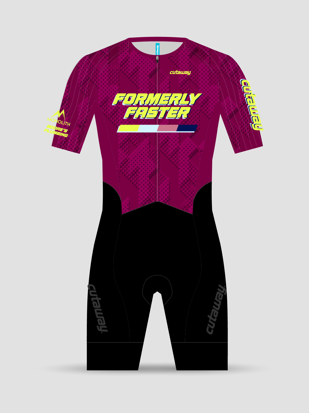 Formerly Faster SS Roadsuit - Maroon