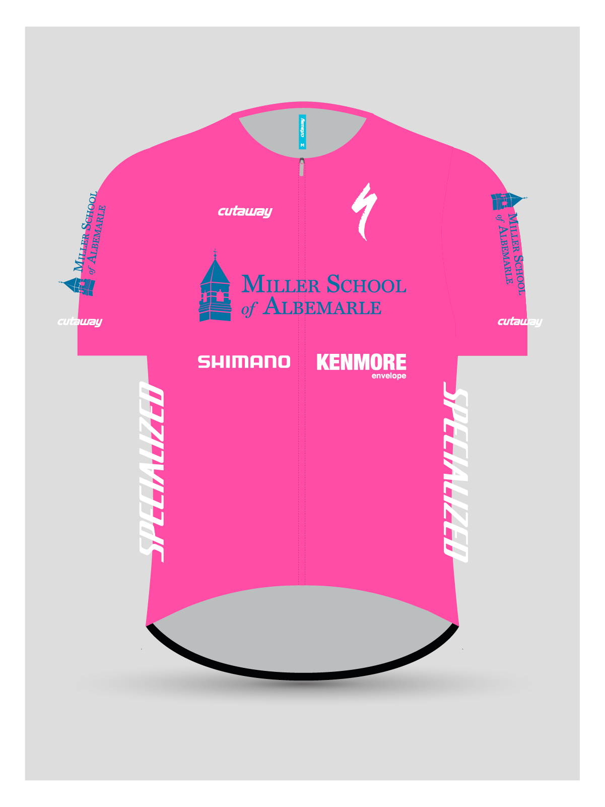 Miller School Collarless Conform Jersey - NEON PINK