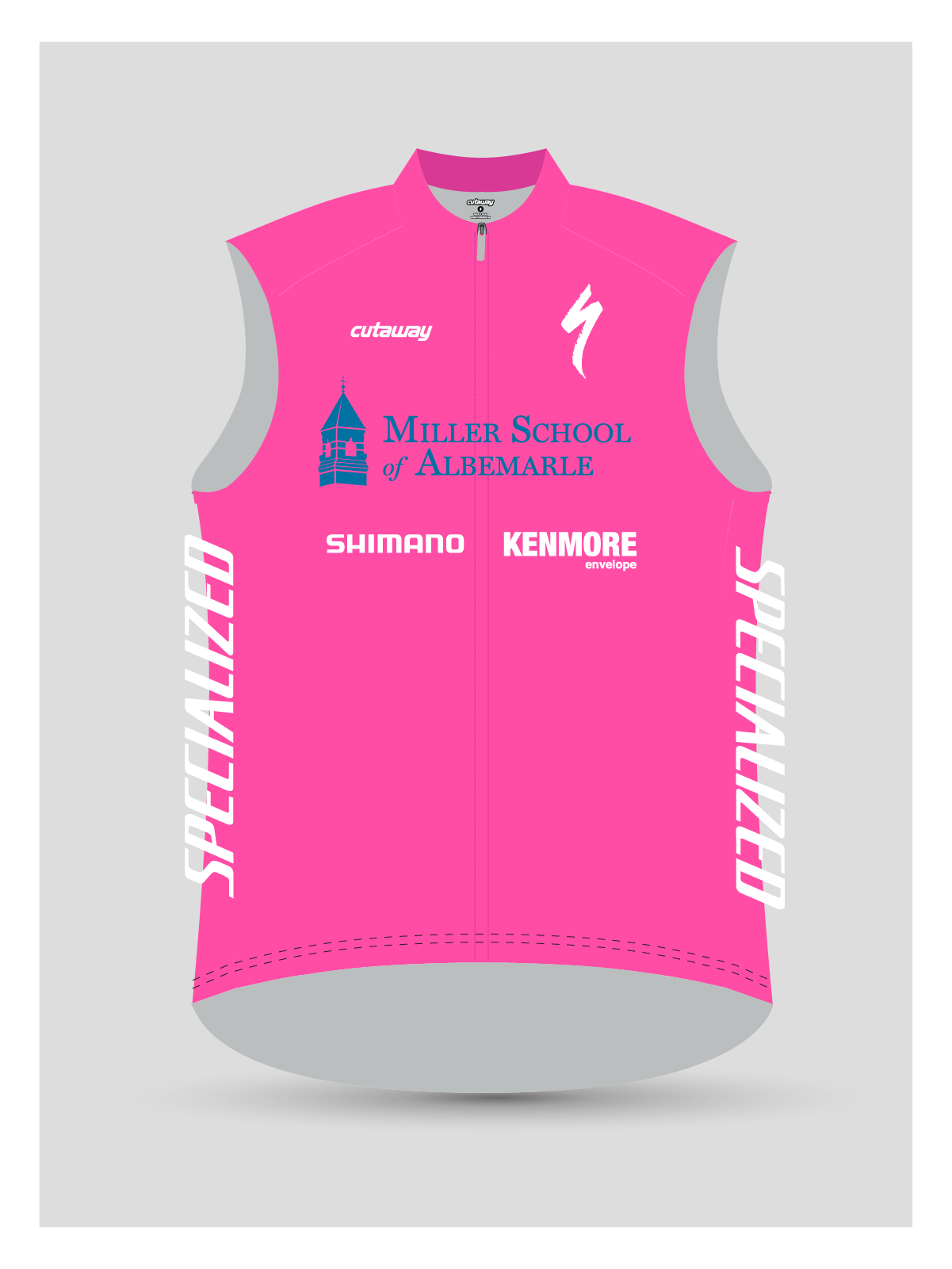 Miler School Pro Afton Wind Vest - NEON PINK