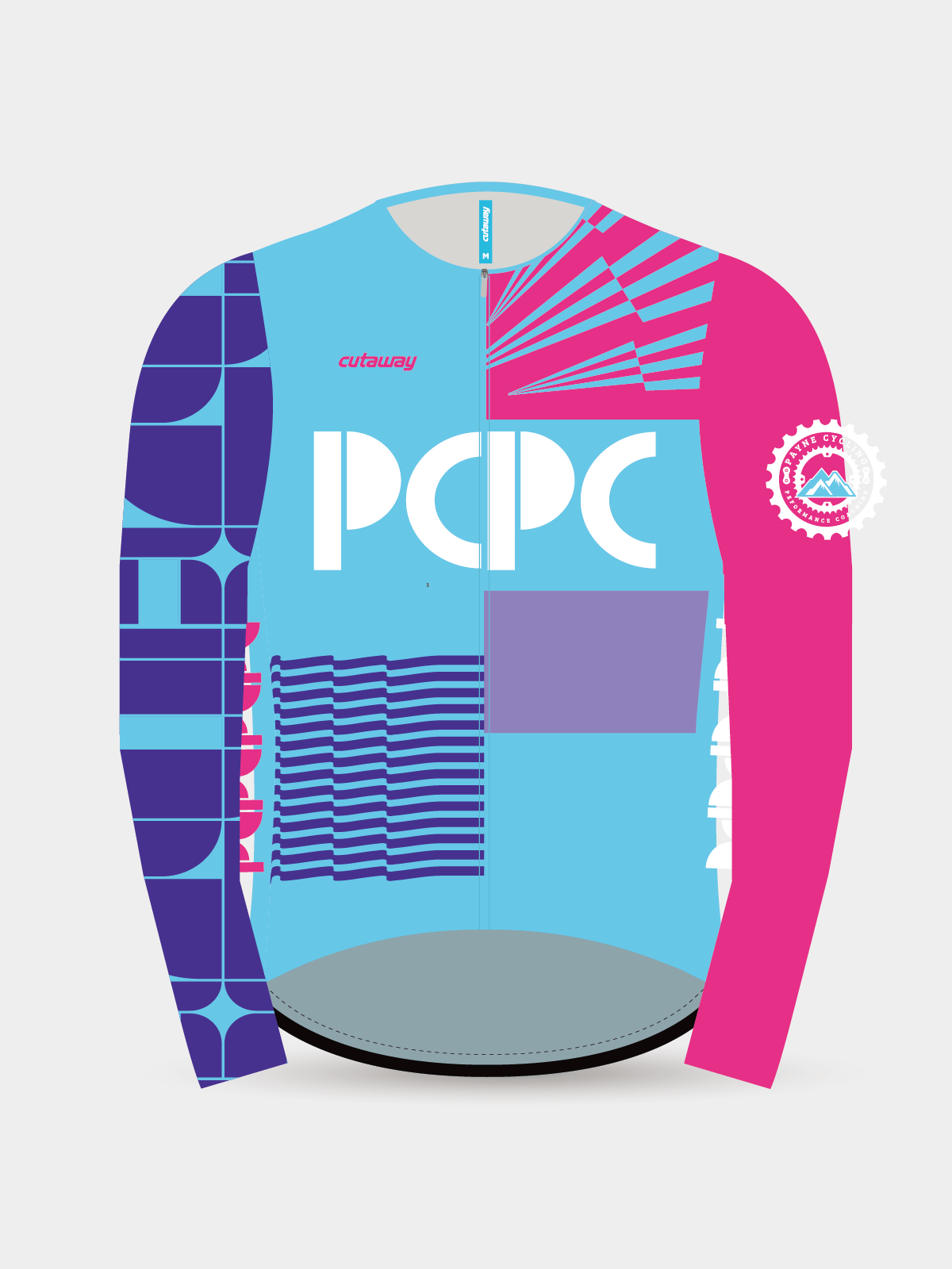 PCPC Brushed Fleece Race Long Sleeve Jersey - Blue