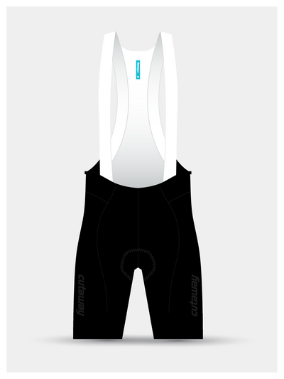 ProV 2.0 Bib Shorts - Matte Black with White Straps