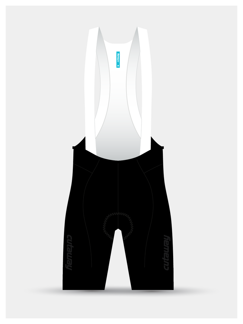 ProV 2.0 Bib Shorts - Matte Black with White Straps
