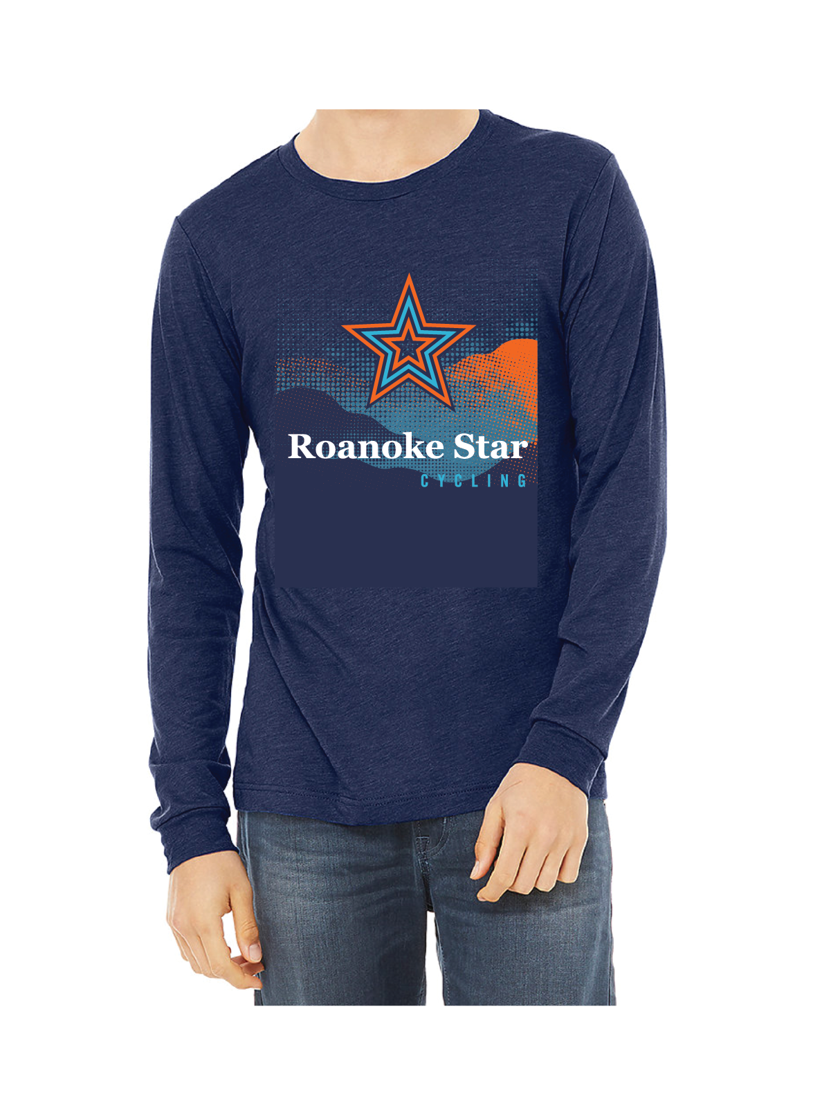 Roanoke Star Cycling Long Sleeve T-Shirt