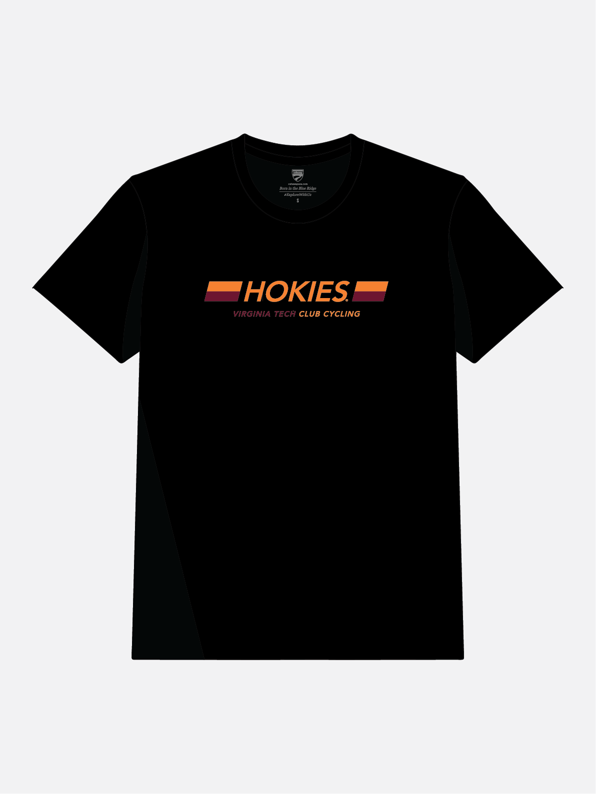 Virginia Tech Cycling Club Team T-shirt - Black