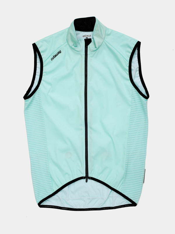 トップス Leaf Vein Vest(NYLON) ZIP FRONT VEST + LACE SIDES