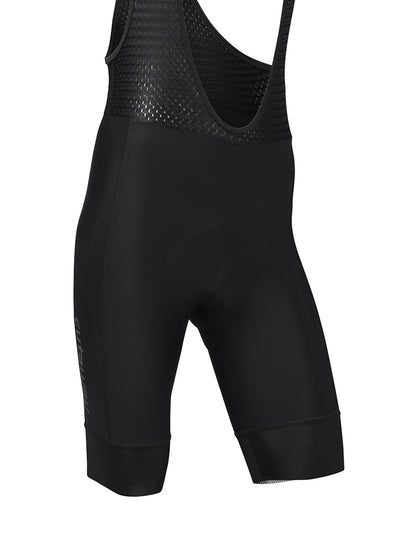 Fleece-lined Thermal Bib Shorts - Black