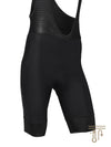 Fleece-lined Thermal Bib Shorts - Black