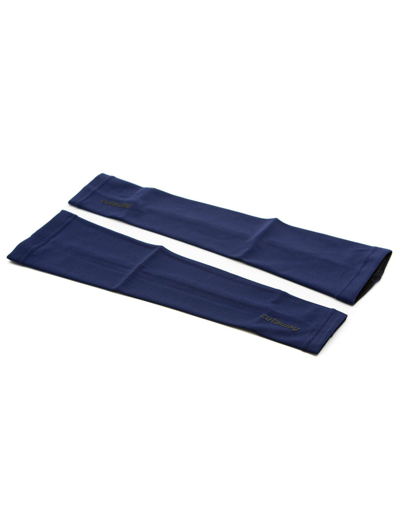 Navy Blue Fleece Arm Warmers - DC Triathlon