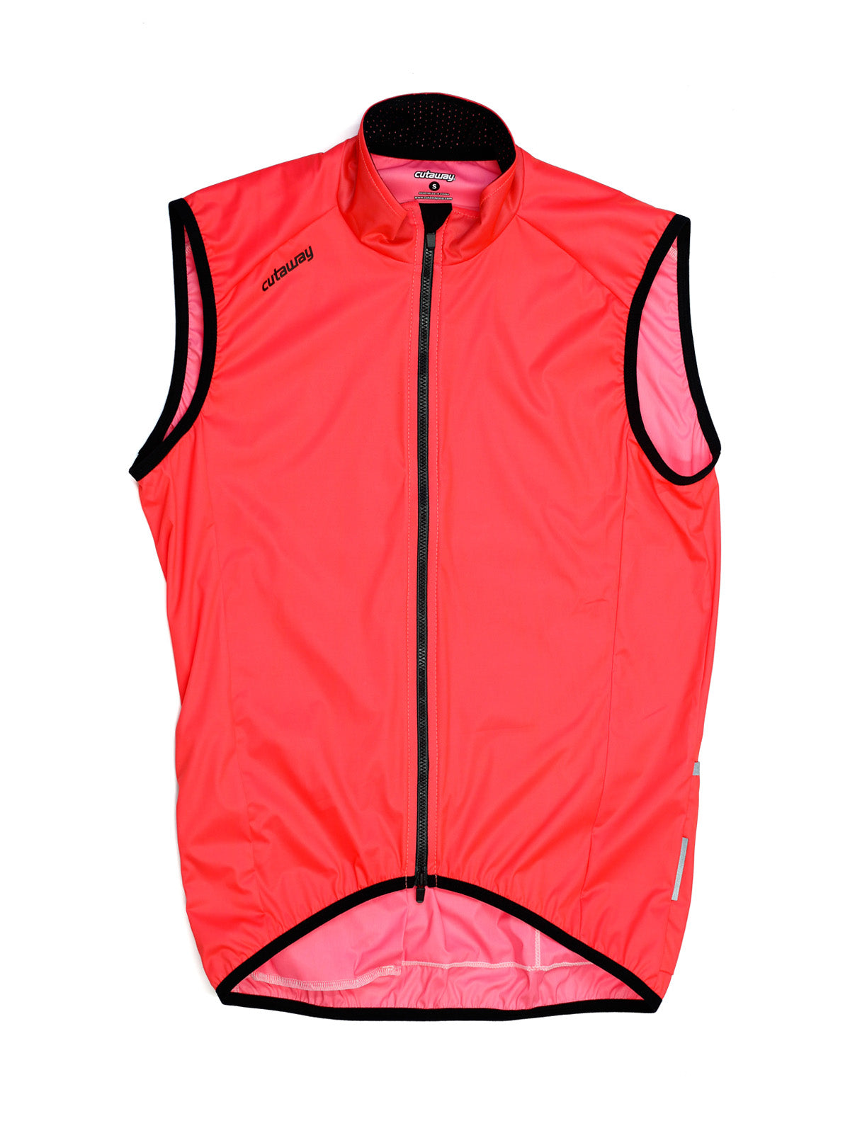 Afton Lite Packable Wind Vest Neon Coral Cutaway USA